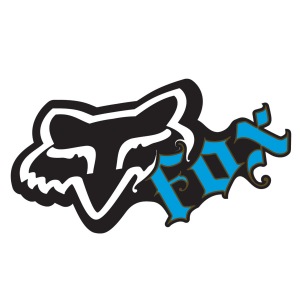 Nálepka FOX Racing Switch Sticker 4&quot; Blue