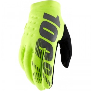 Zateplené rukavice 100% Brisker Glove Fluo Yellow