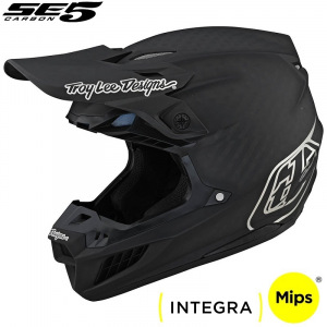 MX helma TroyLeeDesigns SE5 Carbon Helmet Stealth Black Charcoal