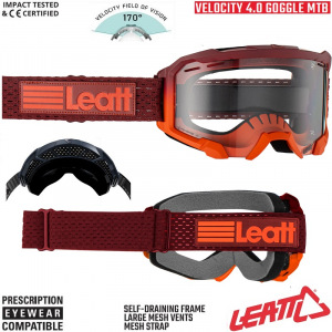 Brýle na kolo LEATT Velocity 4.0 MTB Goggle Flame 2024