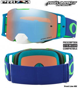Brýle Oakley Front Line Prizm MX Flo Green Blue Goggle