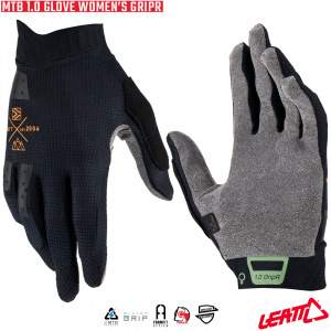 Dámské rukavice na kolo Leatt MTB 1.0 GripR Glove Womens Stealth 2023