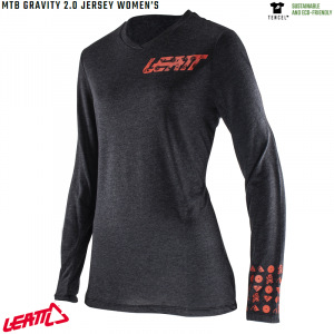 Dámský dres na kolo Leatt MTB 2.0 Gravity Jersey Womens Black 2022