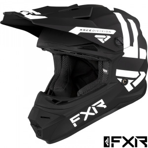 Dětská helma na motokros FXR Youth Legion Helmet Black White 2022