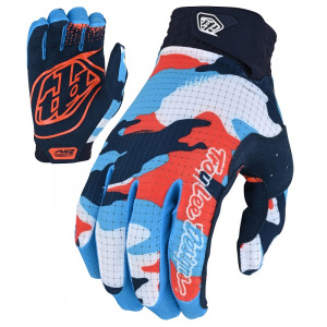 Dětské rukavice TroyLeeDesigns Youth AIR Glove Formula Camo Navy Orange 2022