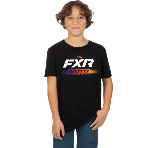 Dětské tričko FXR Youth Moto Premium Tshirt Black Anodized