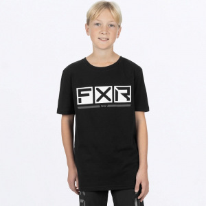 Dětské tričko FXR Youth Podium Premium Tshirt Black White