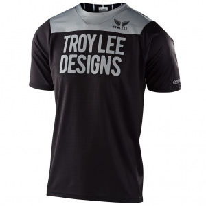Dětský dres na kolo TroyLeeDesigns Youth Skyline SS Jersey Pinstripe Block Black Grey 2020