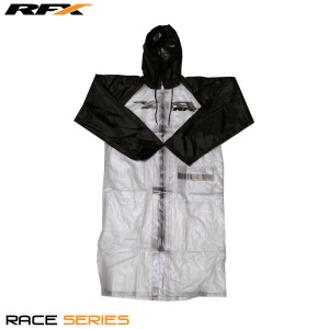 Dlouhá pláštěnka pro mechaniky RFX Race Rain Coat Long Clear Black
