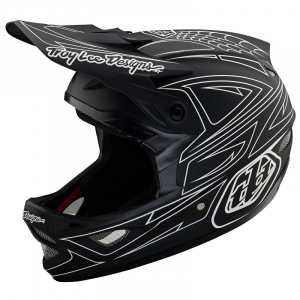 Downhill helma TroyLeeDesigns D3 Fiberlite Helmet Spiderstripe Black