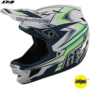 Downhill helma TroyLeeDesigns D4 Composite Helmet MIPS Volt White 2022