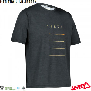 Dres na kolo Leatt MTB 1.0 Trail Jersey Black 2022