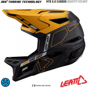 Integrální MTB helma LEATT MTB Gravity 6.0 Carbon V24 Gold 2024