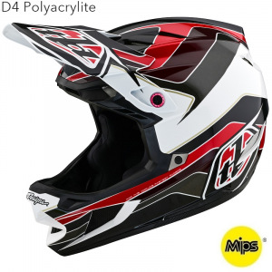 Integrální MTB helma TroyLeeDesigns D4 Polyacrylite Helmet MIPS Block Charcoal Red 2024