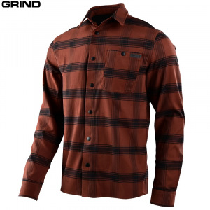 Košile na kolo TroyLeeDesigns Grind Flannel Stripe Russet