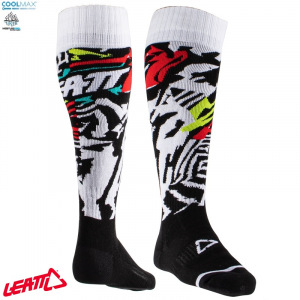 Moto ponožky Leatt Moto Sock Zebra 2023