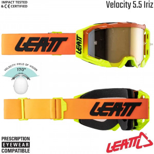 MX brýle LEATT Velocity 5.5 IRIZ Citrus 2024