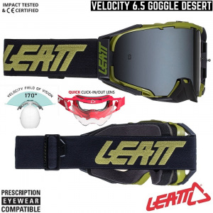 MX brýle LEATT Velocity 6.5 Desert Sand Platinum 2023