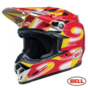 MX helma BELL Moto-9 MIPS McGrath Replica Yellow Chrome 