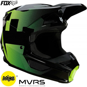 MX helma FOX V1 Tayzer Helmets MIPS Flo Yellow 2021