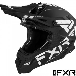 MX helma FXR Helium Race Div Helmet Black White 2023