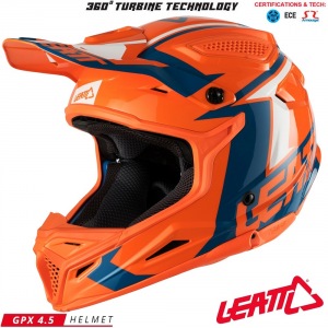 MX helma Leatt GPX 4.5 V20 Orange Denim 2018