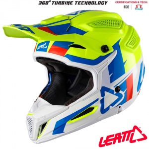 MX helma Leatt GPX 5.5 Composite V10 Lime White 2018