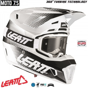MX helma Leatt Helmet Kit Moto 7.5 V22 White 2022