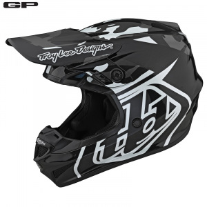 MX helma TroyLeeDesigns GP Helmet Overload Camo Black Gray 2022