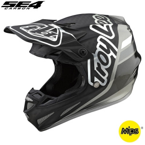 MX helma TroyLeeDesigns SE4 Carbon Silhouette Black Silver