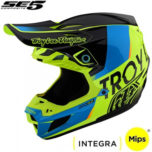 MX helma TroyLeeDesigns SE5 Composite Helmet Qualifier Yellow 2023