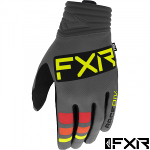 MX rukavice FXR Prime MX Glove Grey Black HiVis 2022