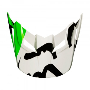 Náhradní kšilt helmy FOX V1 Race Visor White Black Green 18