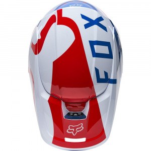 Náhradní kšilt helmy FOX V1 Skew Visor White Red Blue 22