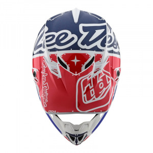 Náhradní kšilt helmy TroyLeeDesigns SE4 Polyacrylite Factory White Blue Visor