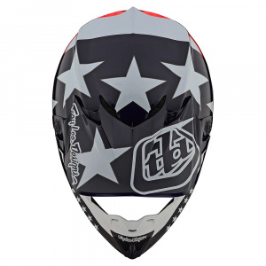 Náhradní kšilt helmy TroyLeeDesigns SE4 Polyacrylite Freedom Red White Visor