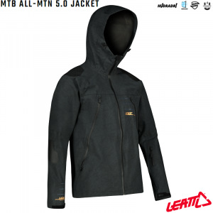 Nepromokavá bunda na kolo Leatt MTB 5.0 All-Mtn Jacket Black 2022