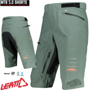 Nepromokavé kraťasy na kolo Leatt MTB 5.0 All-Mtn Shorts Ivy 2022
