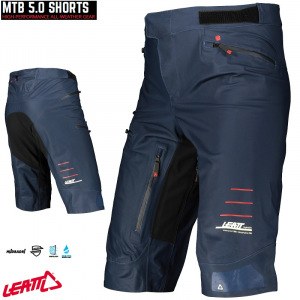 Nepromokavé kraťasy na kolo Leatt MTB 5.0 Shorts Onyx 2021