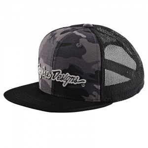 Pánská čepice TroyLeeDesigns Signature SnapBack Hat Camo Black Silver
