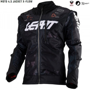 Pánská enduro bunda Leatt Moto 4.5 X-FLOW Jacket Black 2024