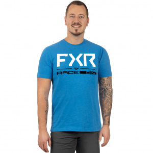 Pánské tričko FXR Race Div Premium T-Shirt Blue Heather White