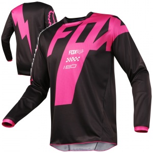 Pánský MX dres FOX 180 Mastar Jersey Black Pink 2018