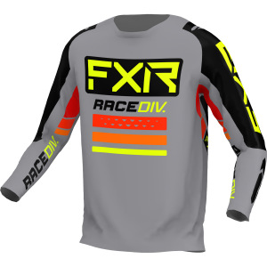 Pánský MX dres FXR Clutch Pro MX Jersey Grey Black HiVis 2022