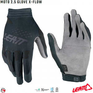 Rukavice Leatt Moto 2.5 X-Flow Glove Black 2022