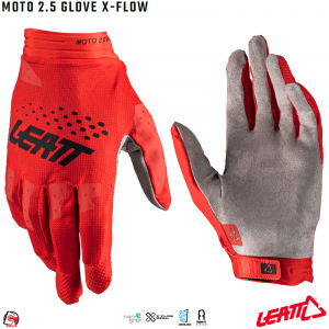 Rukavice Leatt Moto 2.5 X-Flow Glove Red 2022