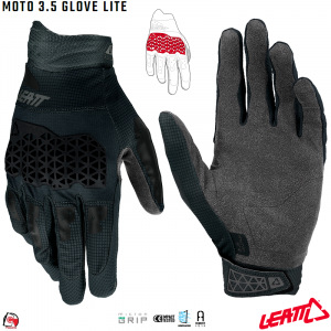 Rukavice Leatt Moto 3.5 Lite Glove Black 2023
