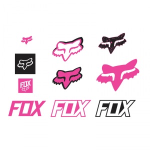 Sada nálepek FOX Track Sticker Pack Pink