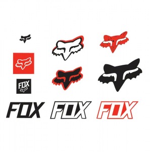 Sada nálepek FOX Track Sticker Pack Red
