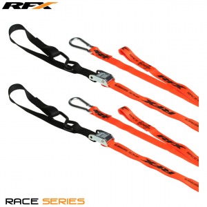 Upínací popruhy na motorku RaceFX 1.0 Tie Downs Orange Black